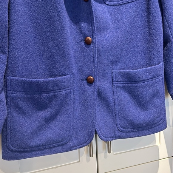 Vintage LizSport Petite Wool Blend Blazer, Periwinkle, Women size S Petit - Picture 4 of 15